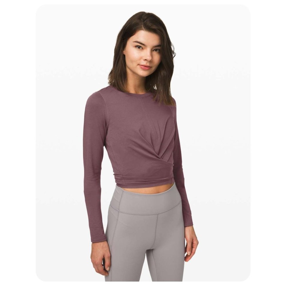 Lululemon Purple Long Sleeve Time To Restore Top